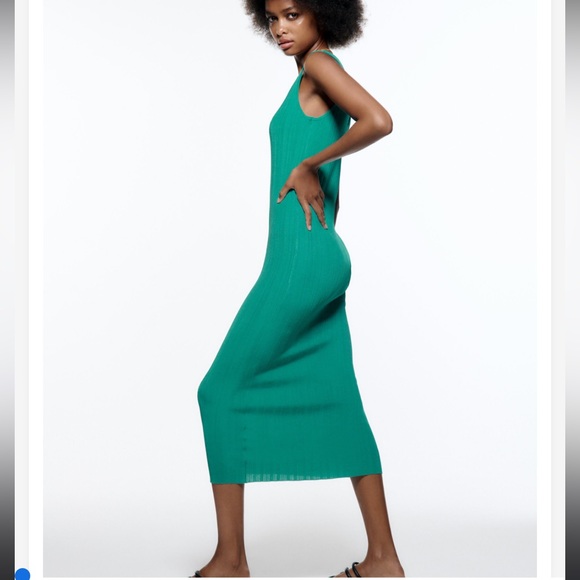 ZARA KNIT MIDI DRESS - Picture 3 of 7